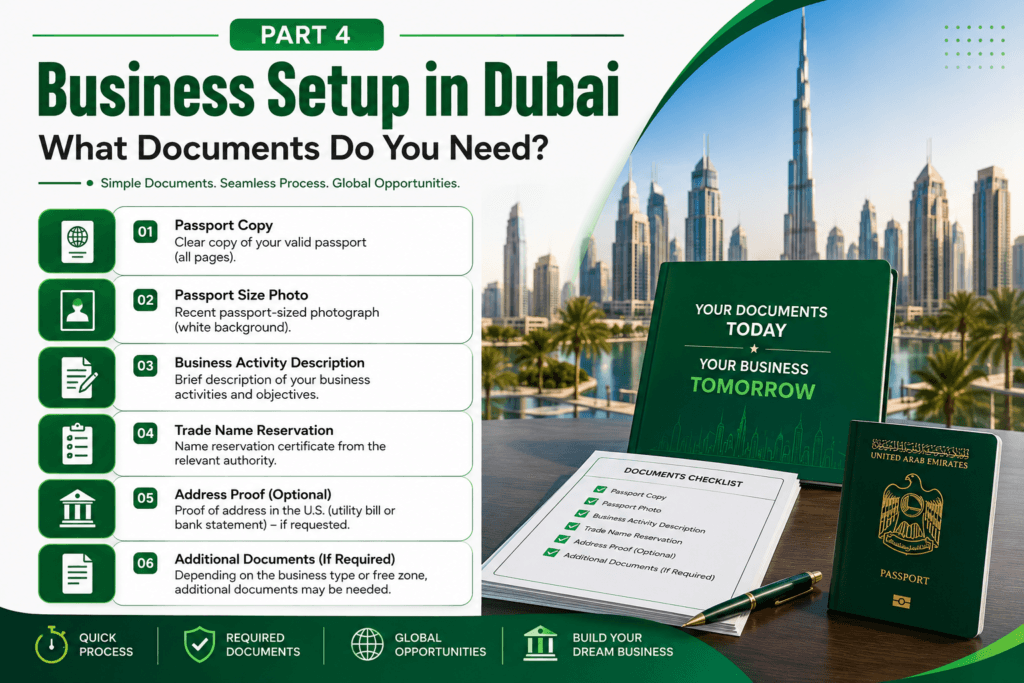 Documents required for Dubai company registration