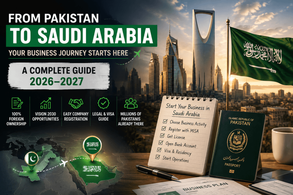 how Pakistanis can start a business in Saudi Arabia