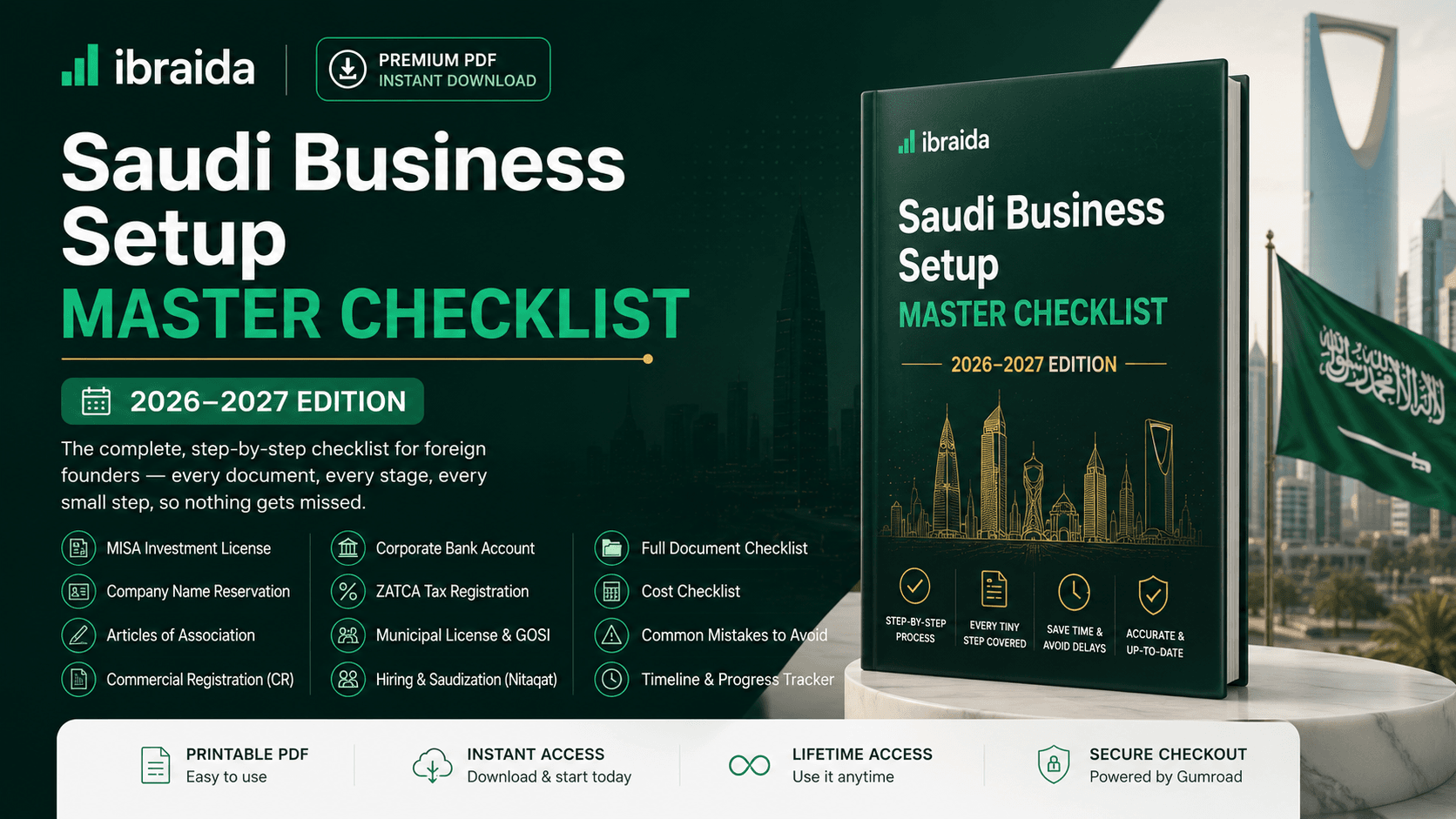 Saudi Business Setup Master Checklist cover